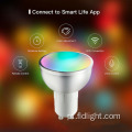 Lâmpada LED Wi-Fi inteligente sem fio ajustável GU10 5W